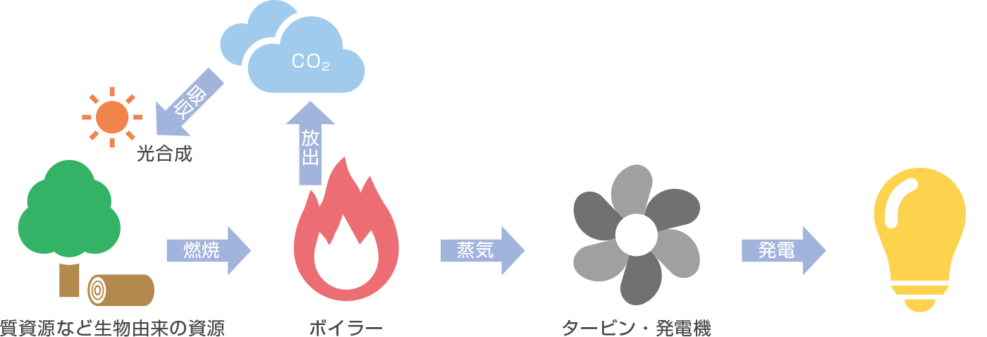 バイオマス発電の仕組み