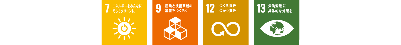 SDGsゴール7,9,12,13